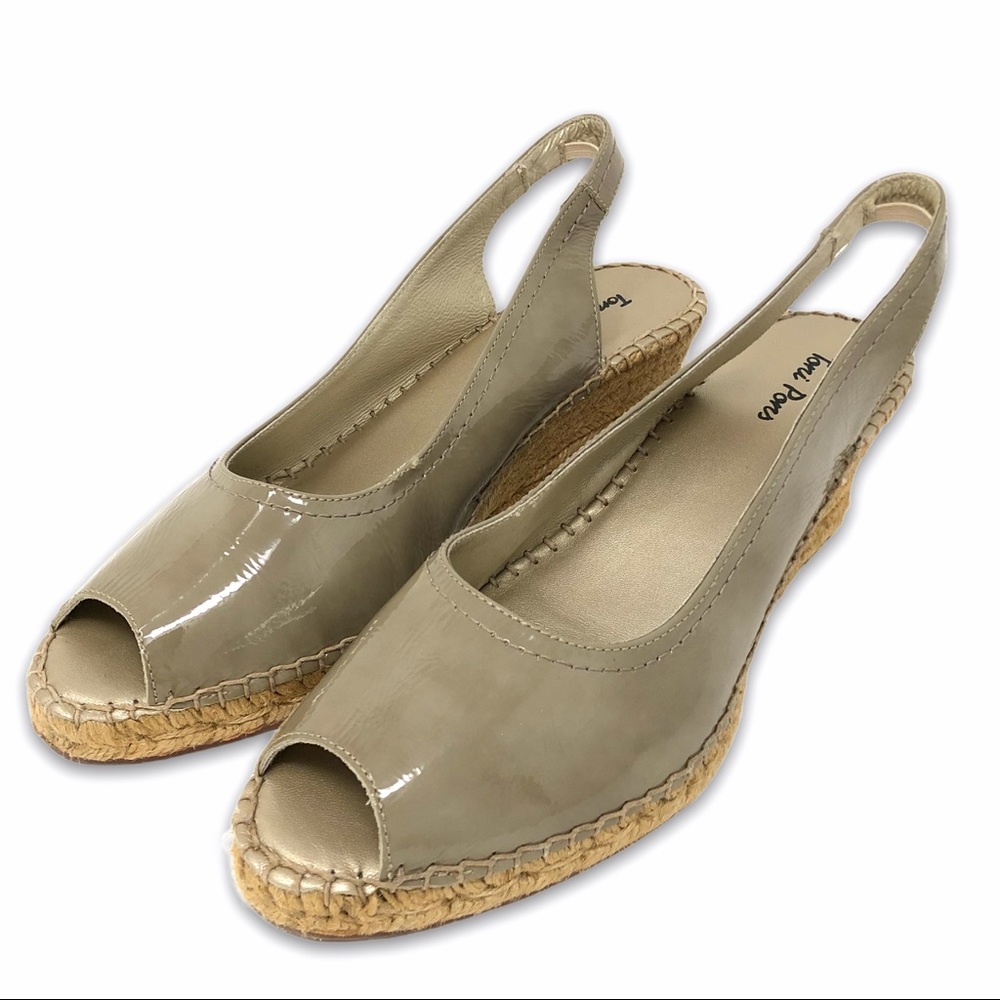 Toni Pons Espadrille Sling Back Peep Toe Wedges 40